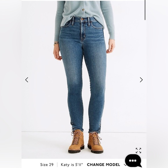 Madewell Denim - NWT: Madewell 10" High-Rise Roadtripper Skinny Jeans: Snap-Hem: Size 31